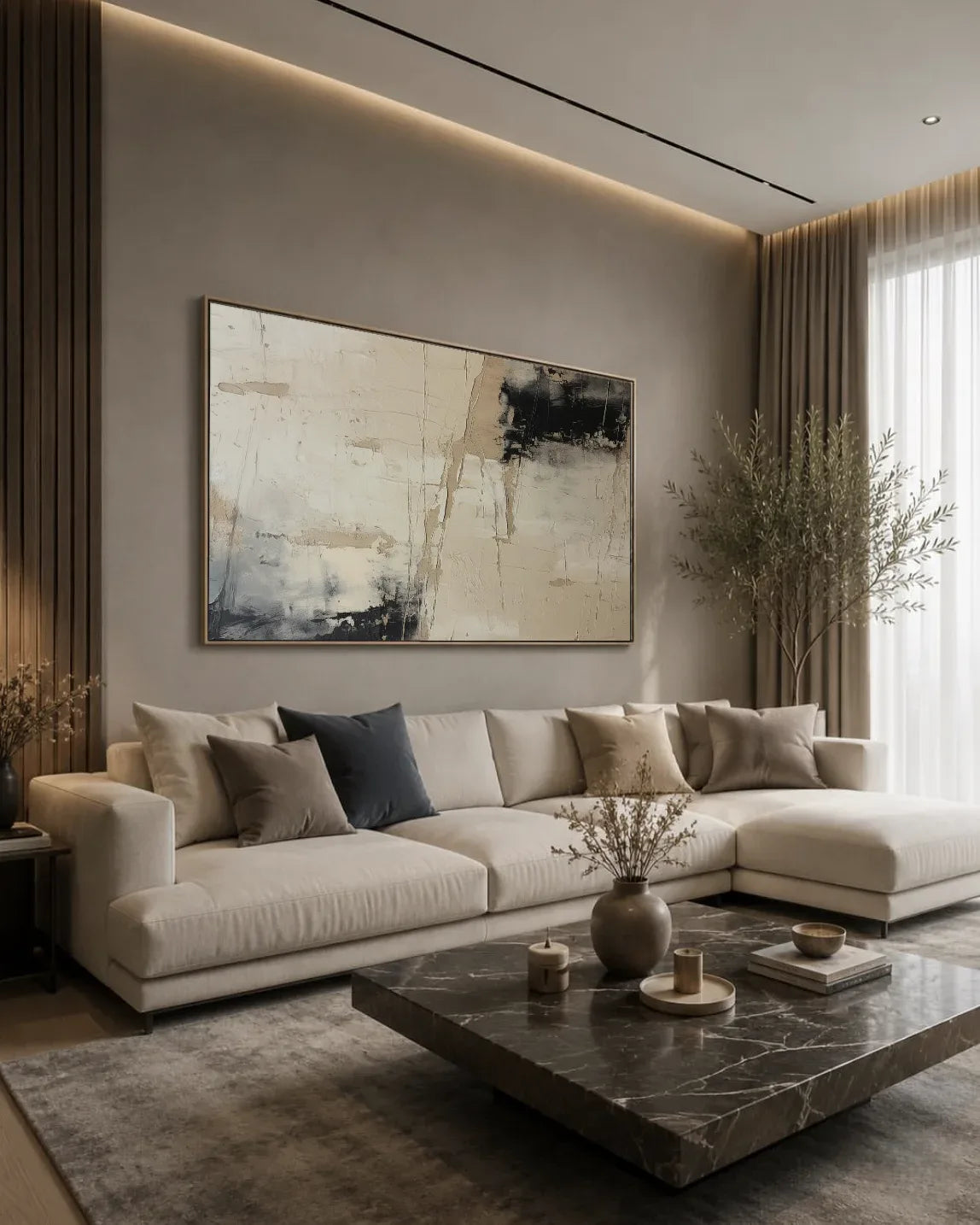 Large Abstract Wabi Sabi Wall Decor No.136