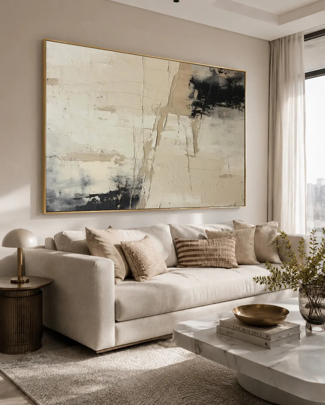 Large Abstract Wabi Sabi Wall Decor No.136