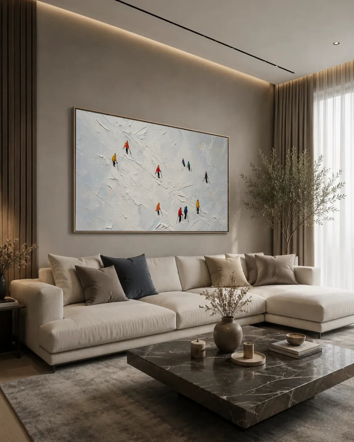 Large Modern Wabi Sabi Canvas Art No.145