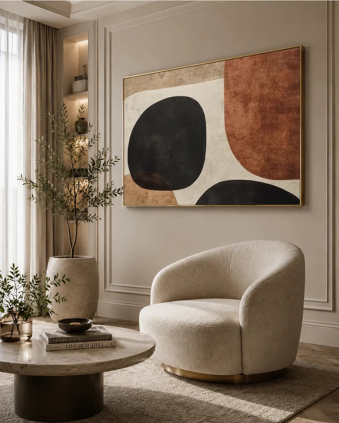 Large Modern Wabi Sabi Canvas Painting No.147
