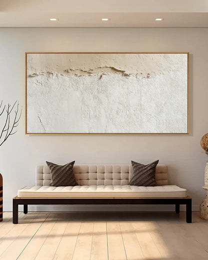 Large Natural Tone Wabi Sabi Canvas Art No.150