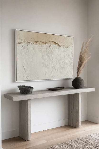 Large Natural Tone Wabi Sabi Canvas Art No.150