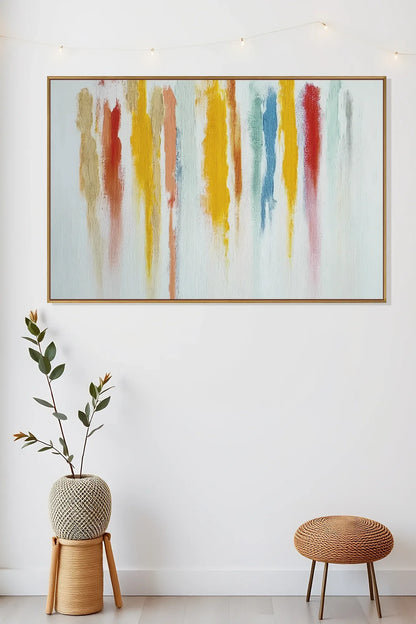 Large Natural Tone Wabi Sabi Canvas Painting No.152