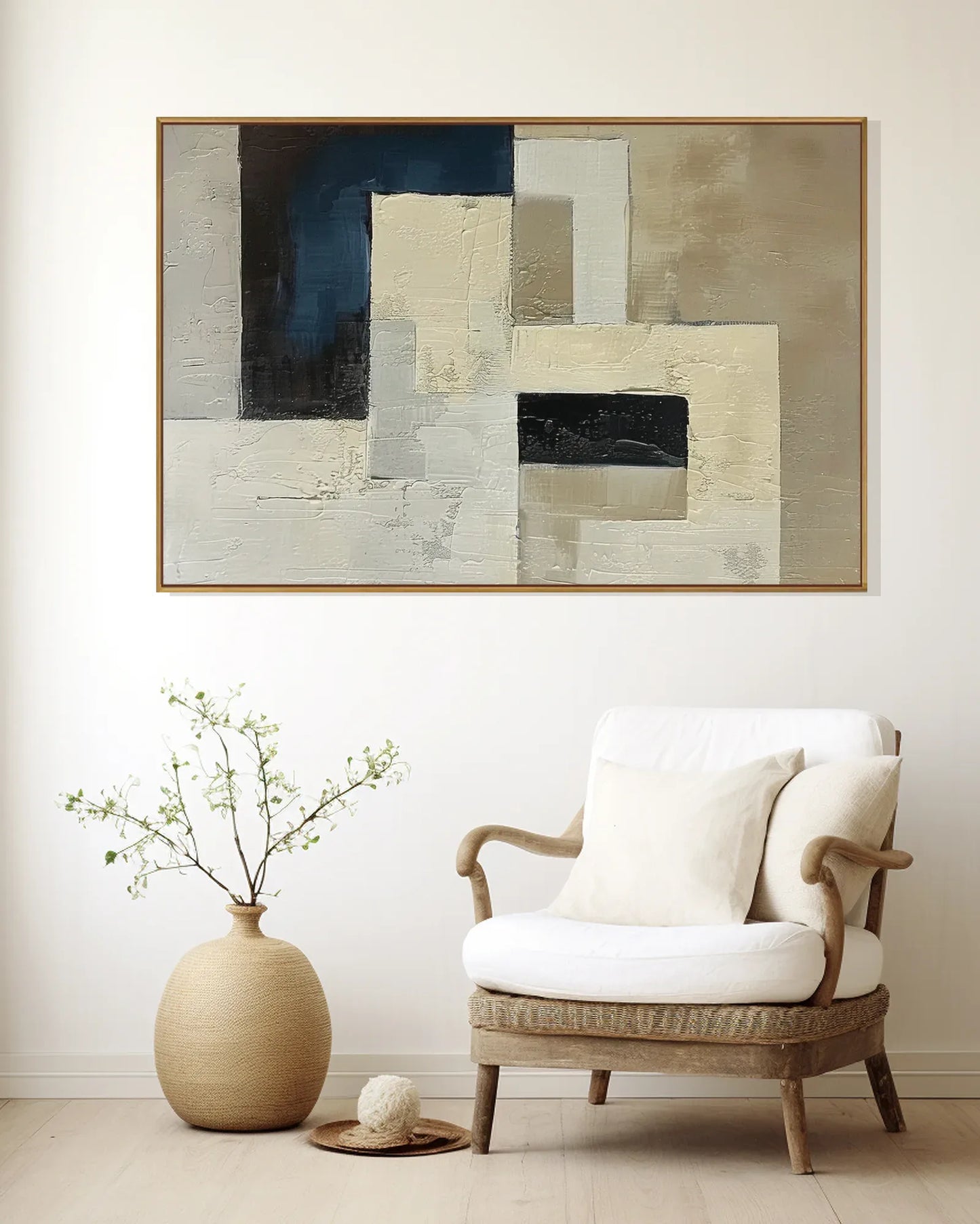 Large Natural Tone Wabi Sabi Wall Art No.148
