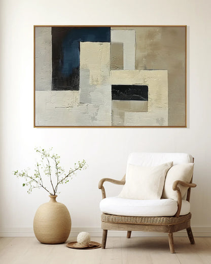 Large Natural Tone Wabi Sabi Wall Art No.148