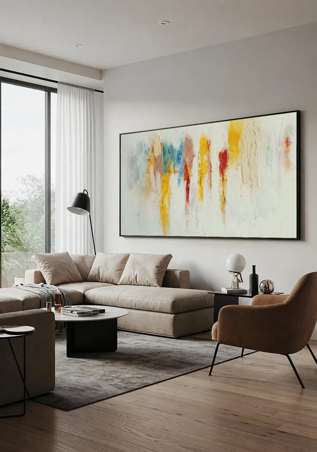 Large Neutral Wabi Sabi Artwork No.139