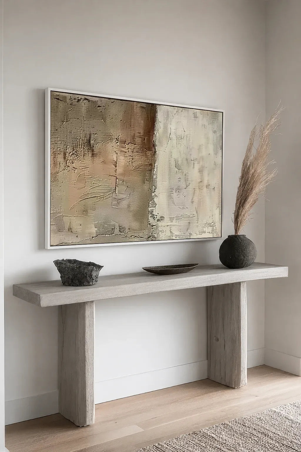 Large Neutral Wabi Sabi Canvas Art No.140
