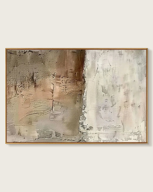 Large Neutral Wabi Sabi Canvas Art No.140
