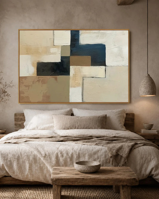 Large Neutral Wabi Sabi Canvas Painting No.142