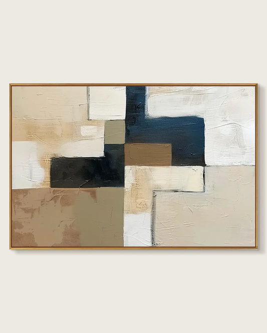 Large Neutral Wabi Sabi Canvas Painting No.142