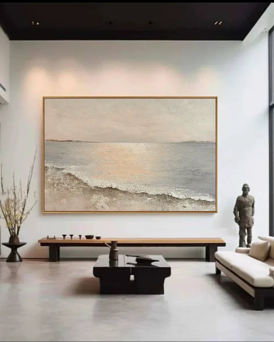 Large Neutral Wabi Sabi Wall Art No.138