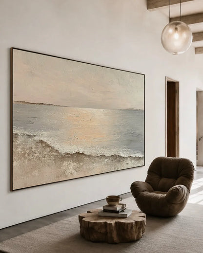 Large Neutral Wabi Sabi Wall Art No.138