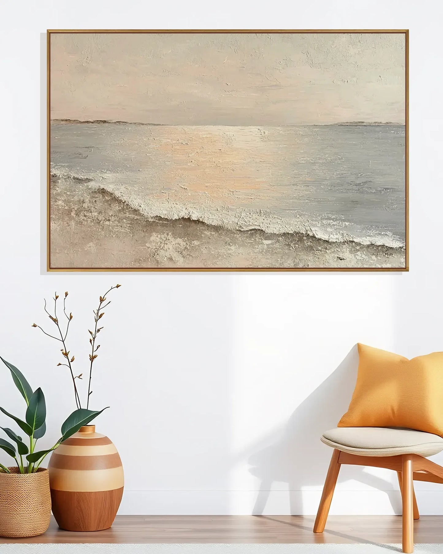 Large Neutral Wabi Sabi Wall Art No.138
