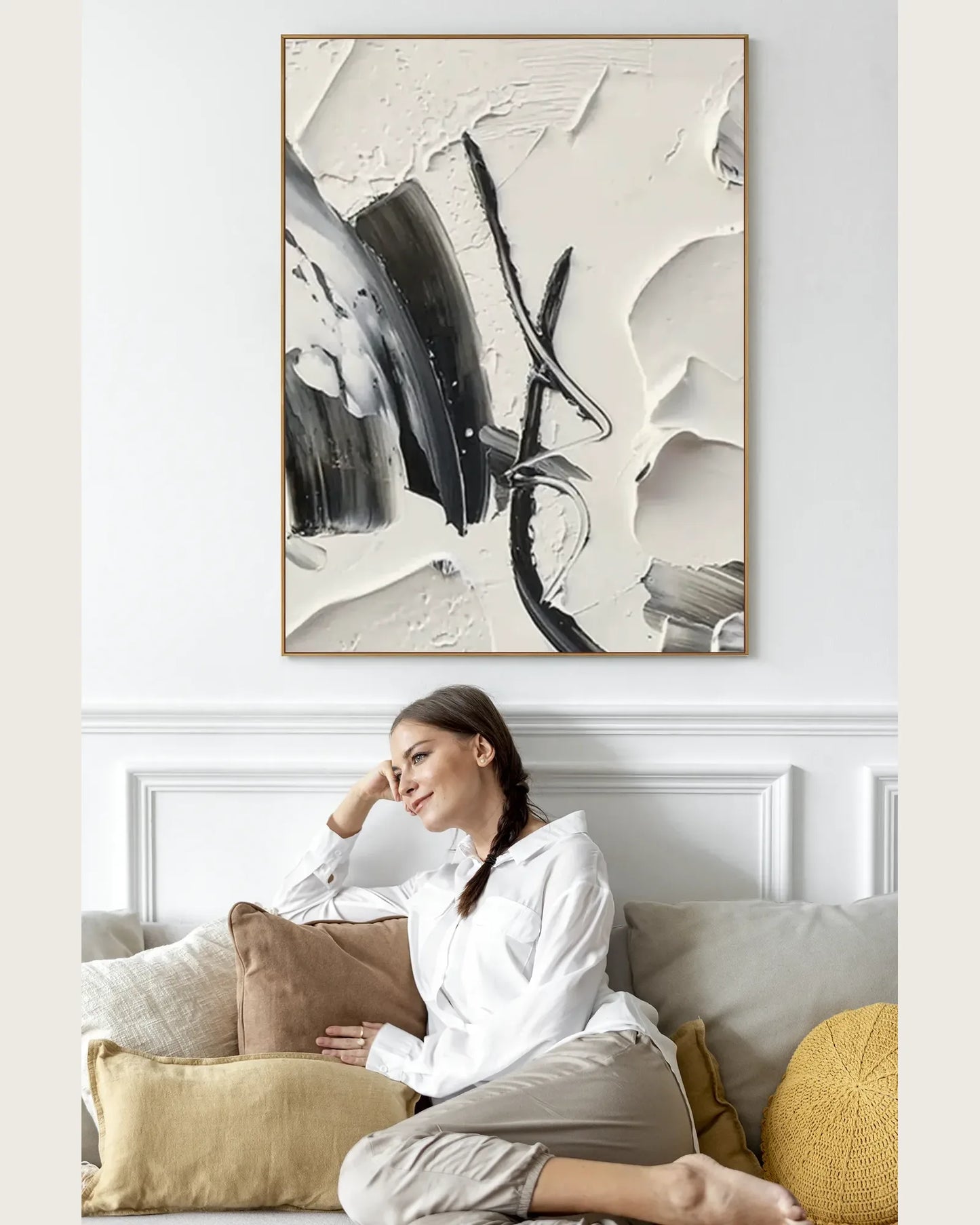 Minimalist Texture Canvas Painting No.035