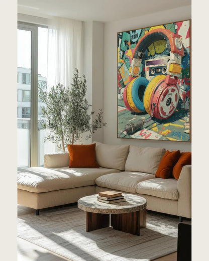 Modern Cartoon Street Canvas Art No.029