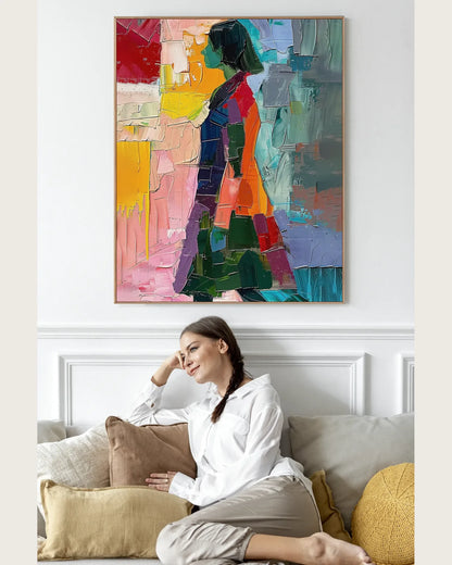 Modern Colorful Canvas Wall Art for Apartment No.027