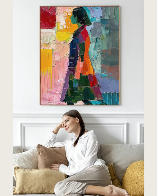 Modern Colorful Canvas Wall Art for Apartment No.027