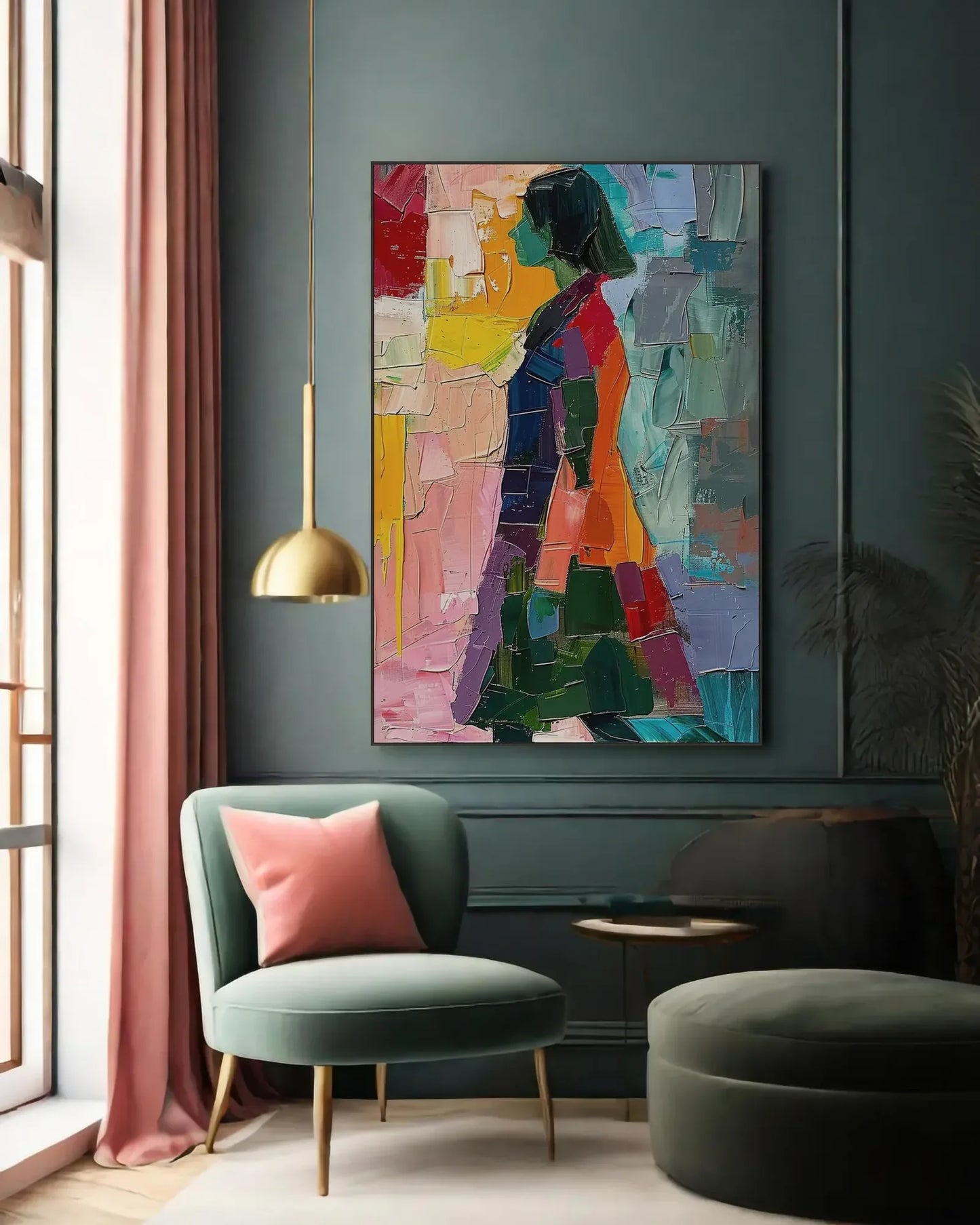 Modern Colorful Canvas Wall Art for Apartment No.027