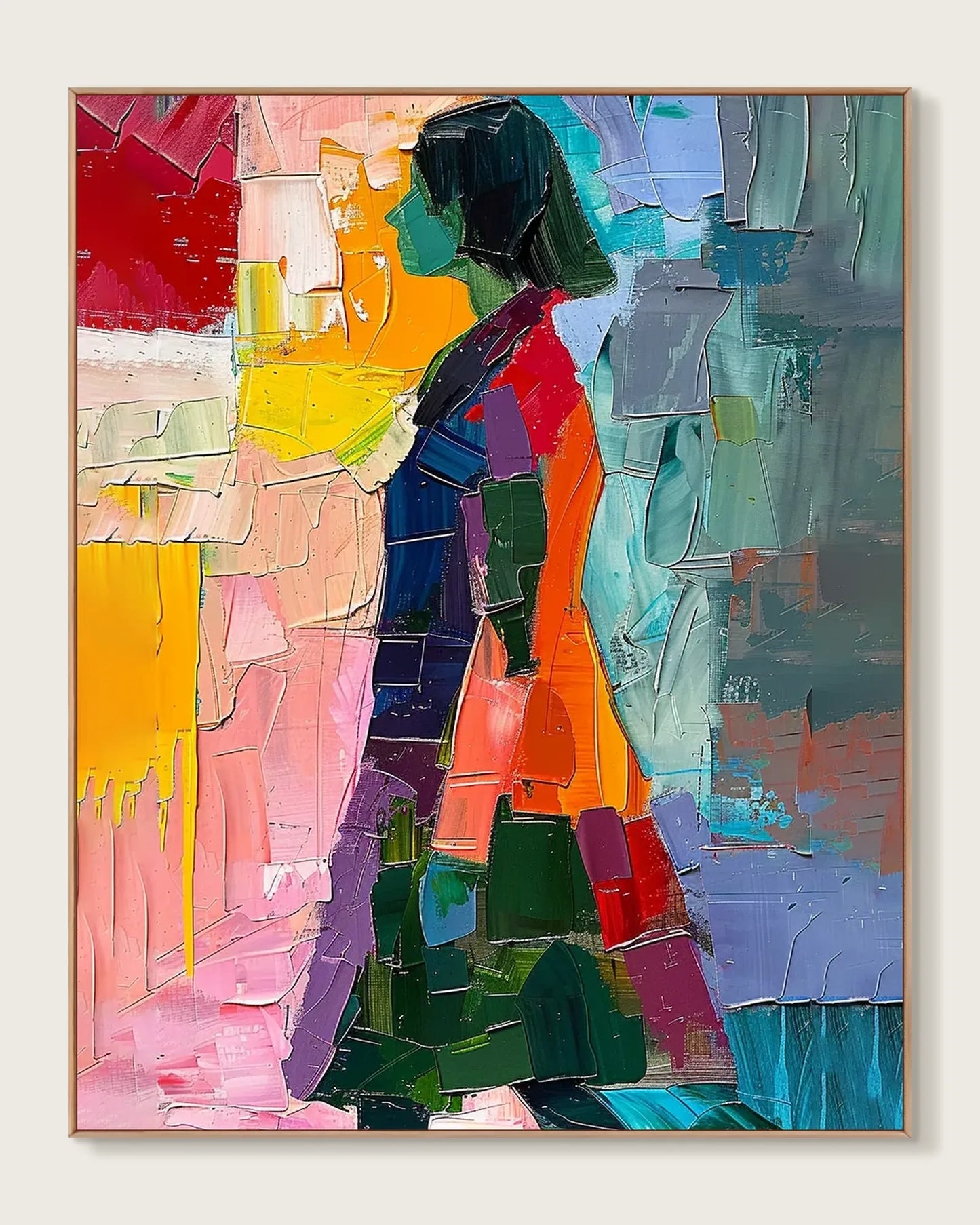Modern Colorful Canvas Wall Art for Apartment No.027