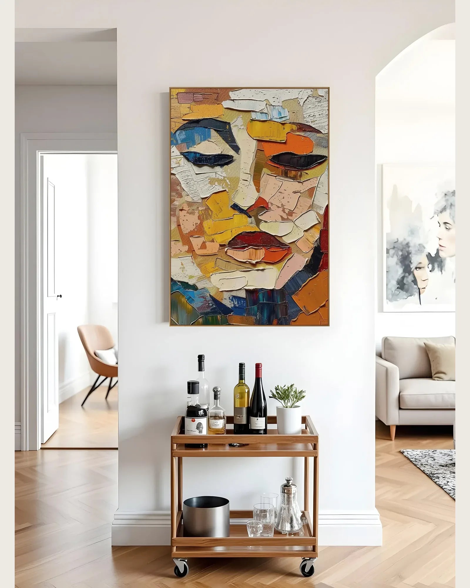 Modern Colorful Contemporary Art for Entryway No.025