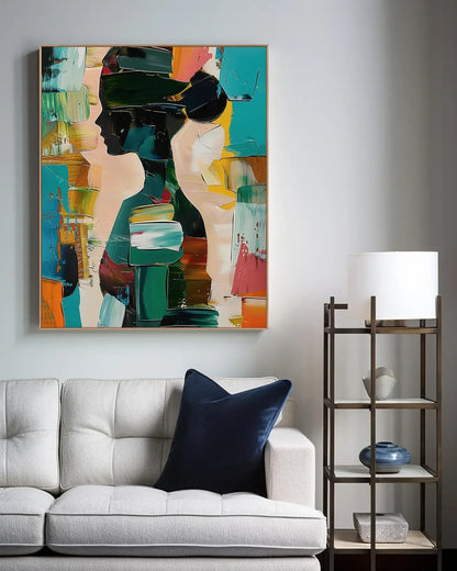 Modern Colorful Statement Artwork for Hallway No.026