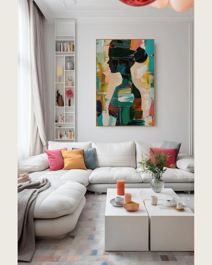 Modern Colorful Statement Artwork for Hallway No.026