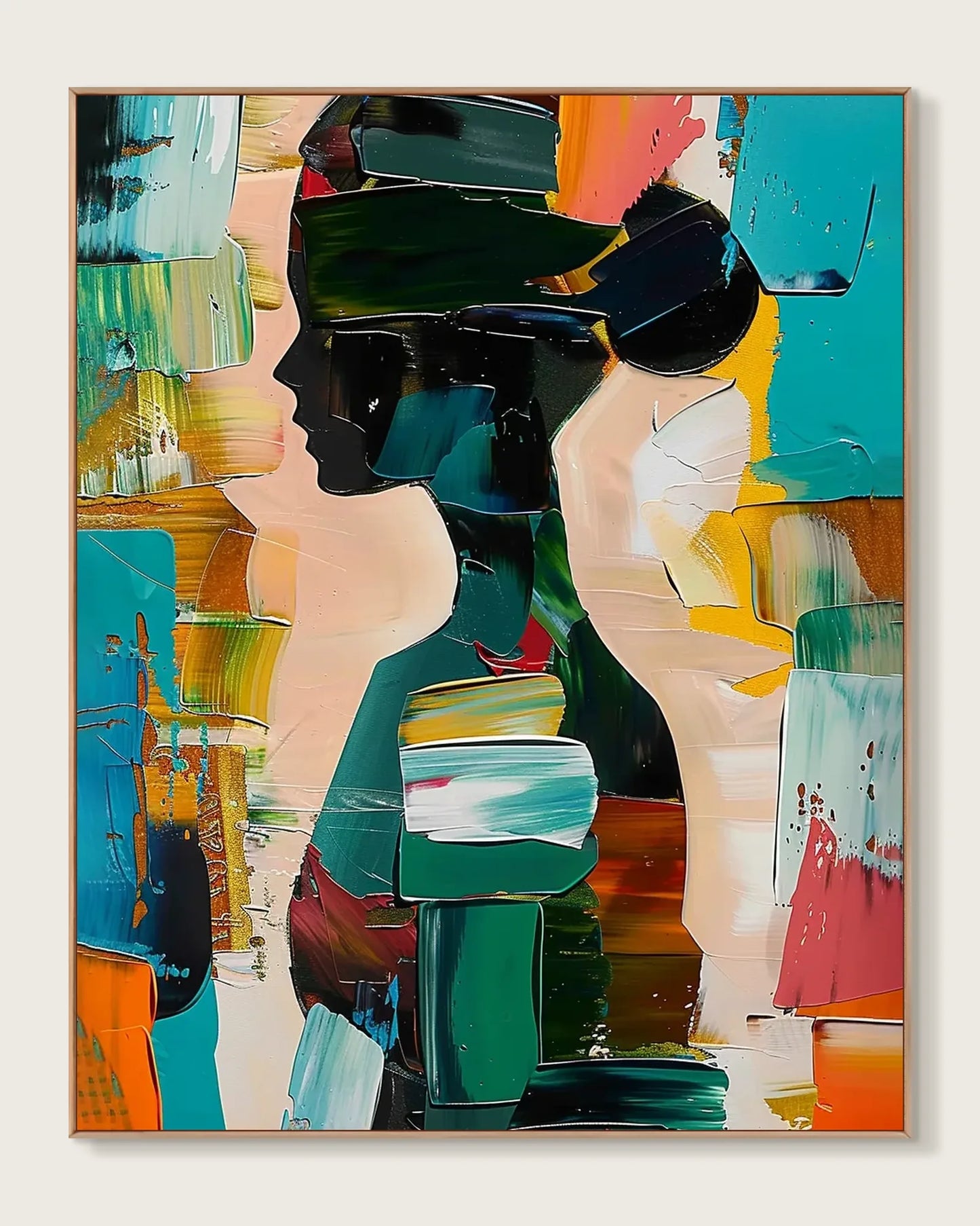 Modern Colorful Statement Artwork for Hallway No.026