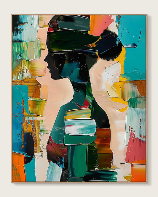 Modern Colorful Statement Artwork for Hallway No.026