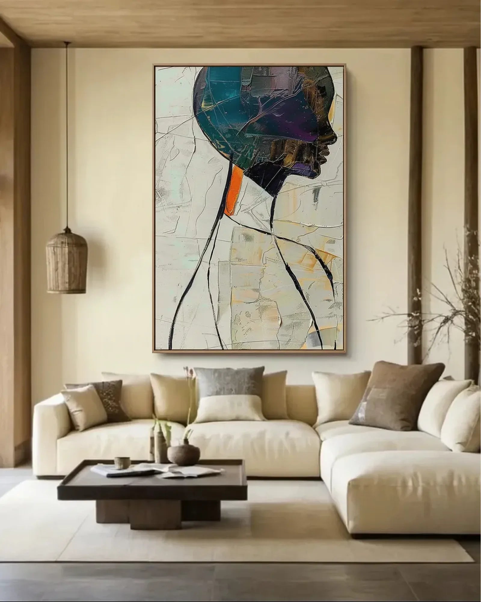 Modern Minimalist Wabi Sabi Canvas Art No.042