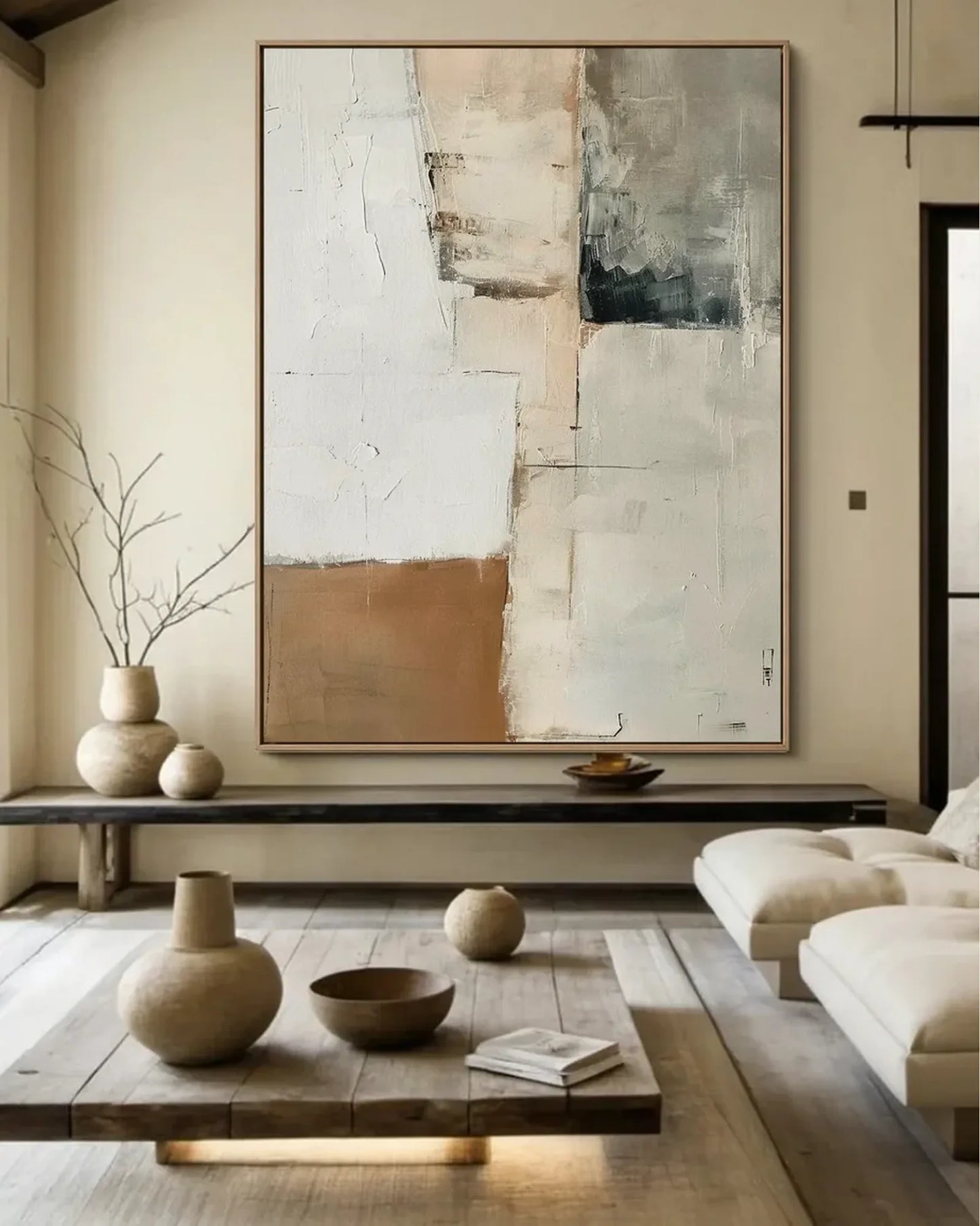 Modern Minimalist Wabi Sabi Canvas Painting No.045