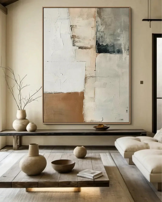 Modern Minimalist Wabi Sabi Canvas Painting No.045