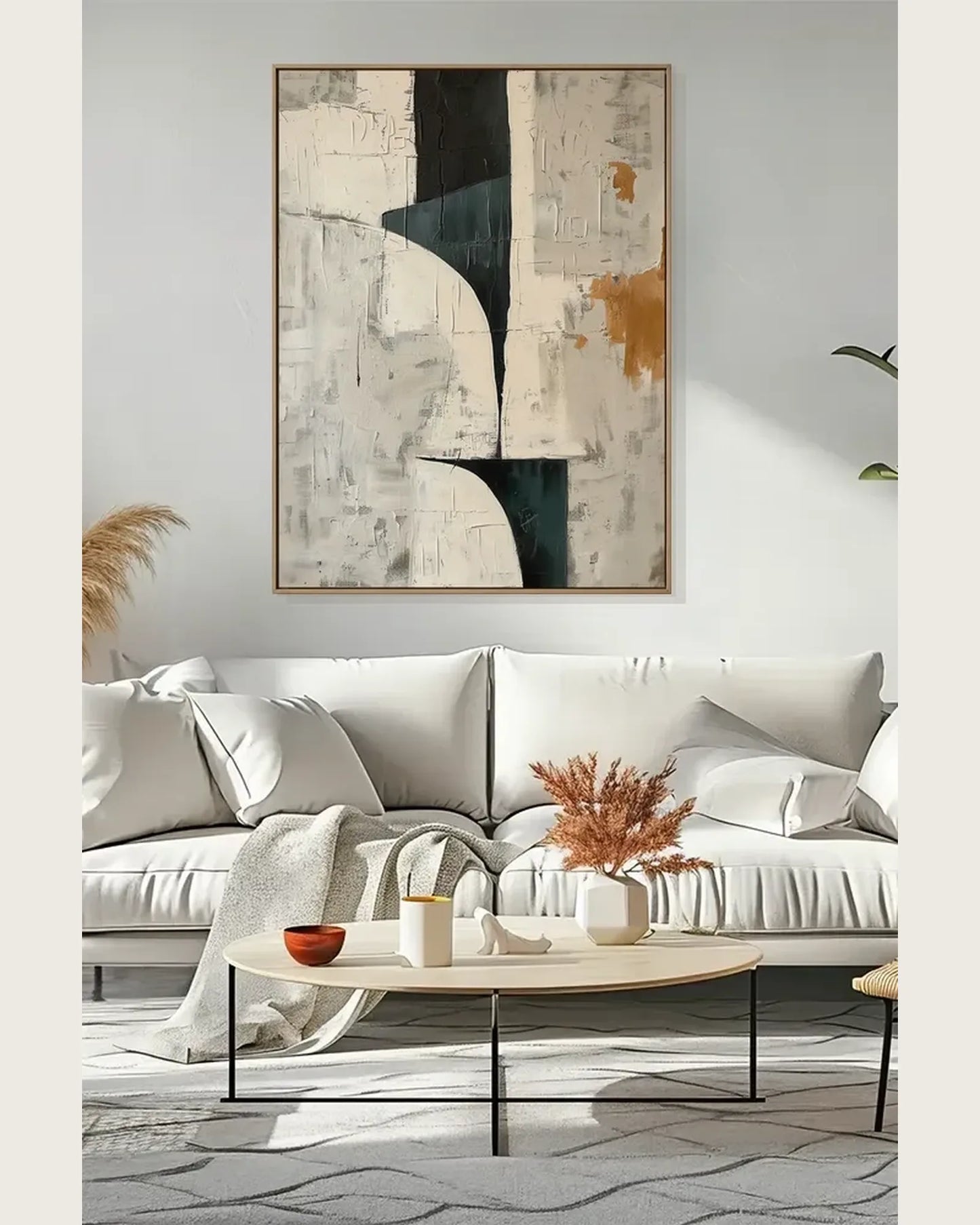 Muted Tone Wabi Sabi Canvas Painting No.070