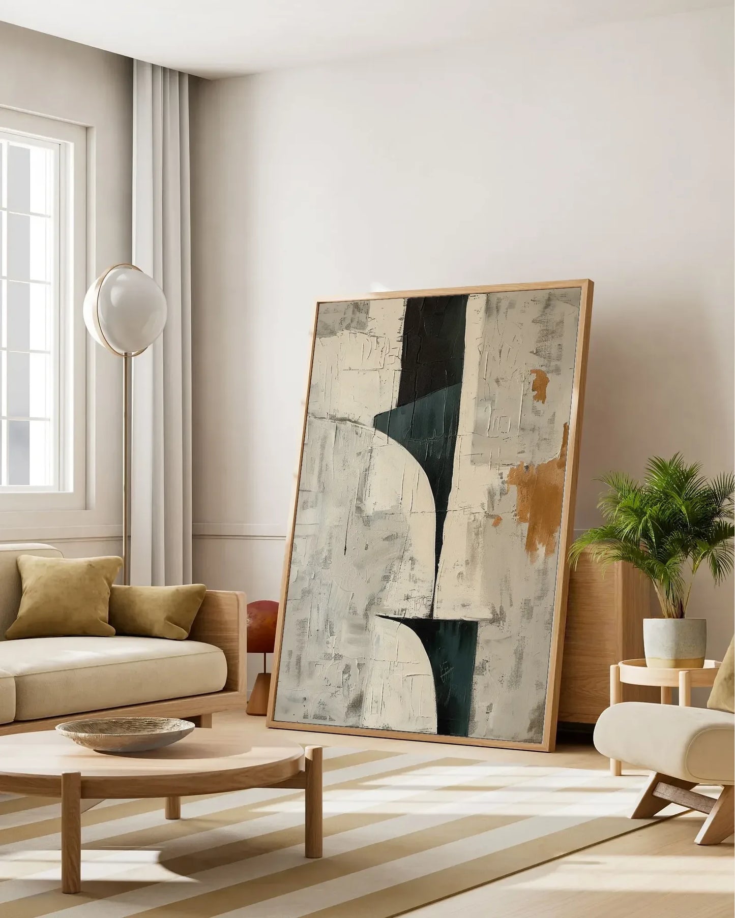 Muted Tone Wabi Sabi Canvas Painting No.070