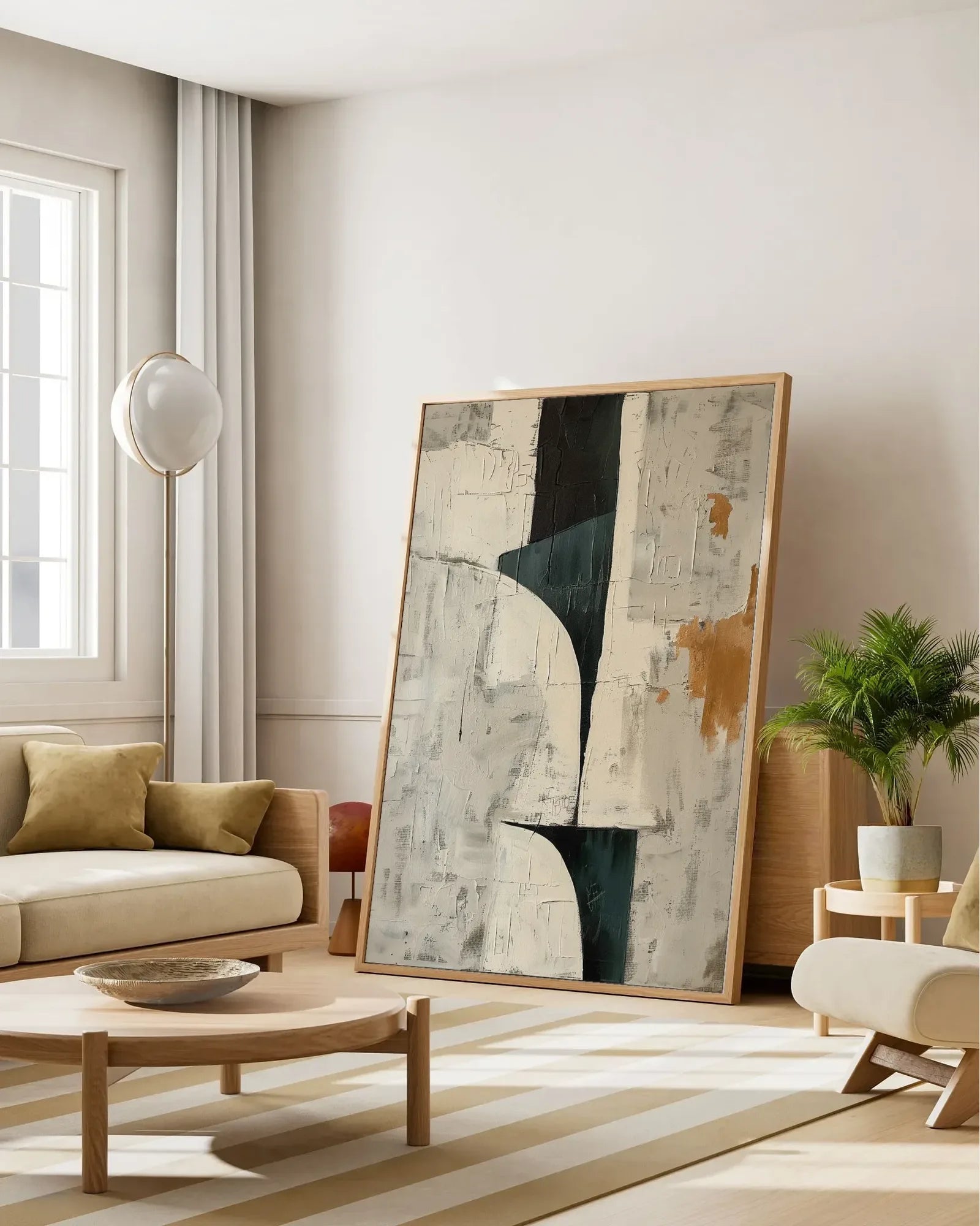 Muted Tone Wabi Sabi Canvas Painting No.070