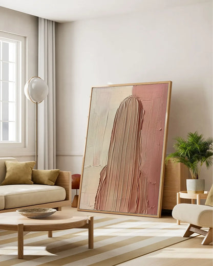 Natural Tone Minimalist Canvas Painting No.080