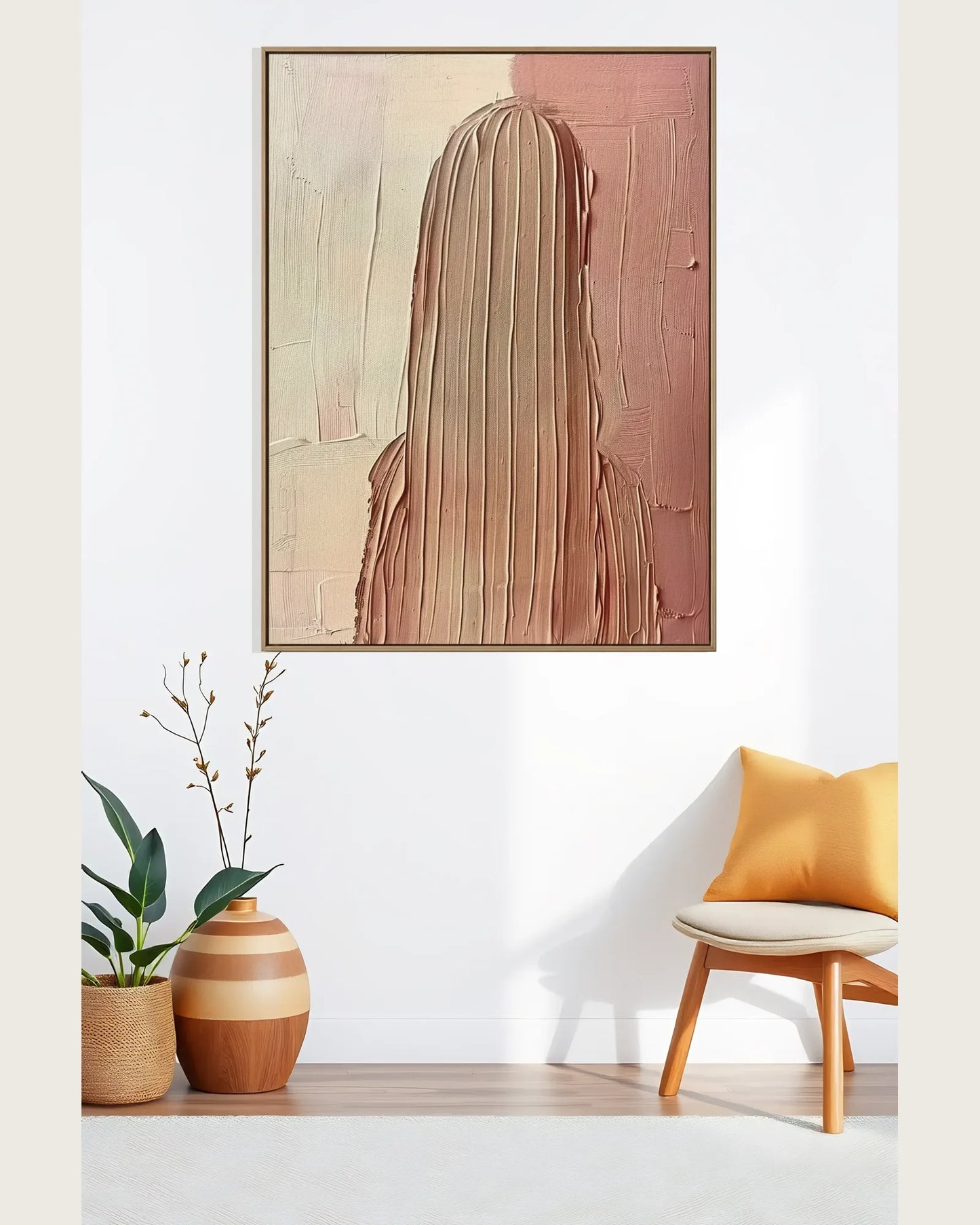 Natural Tone Minimalist Canvas Painting No.080