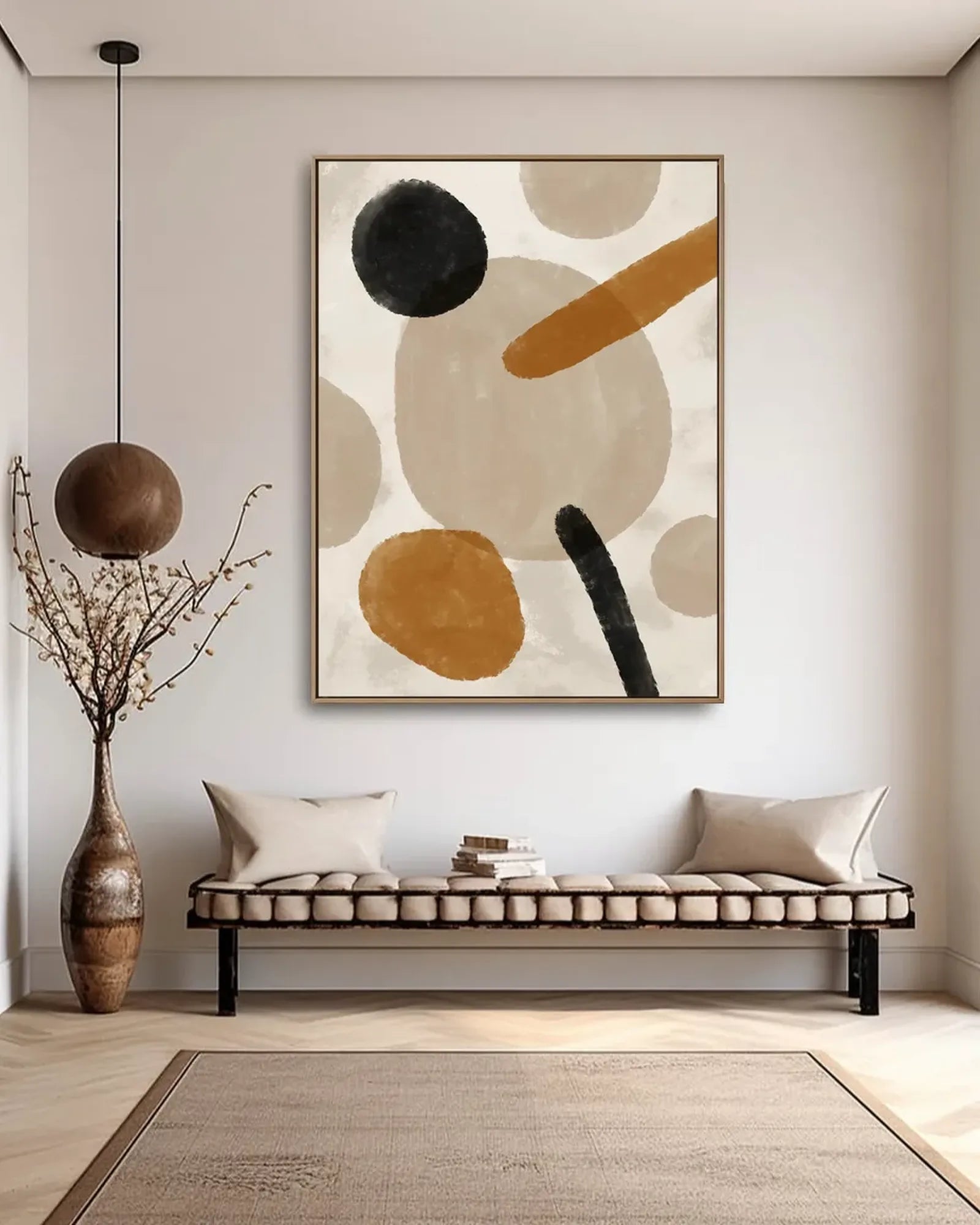 Natural Tone Wabi Sabi Canvas Painting No.075