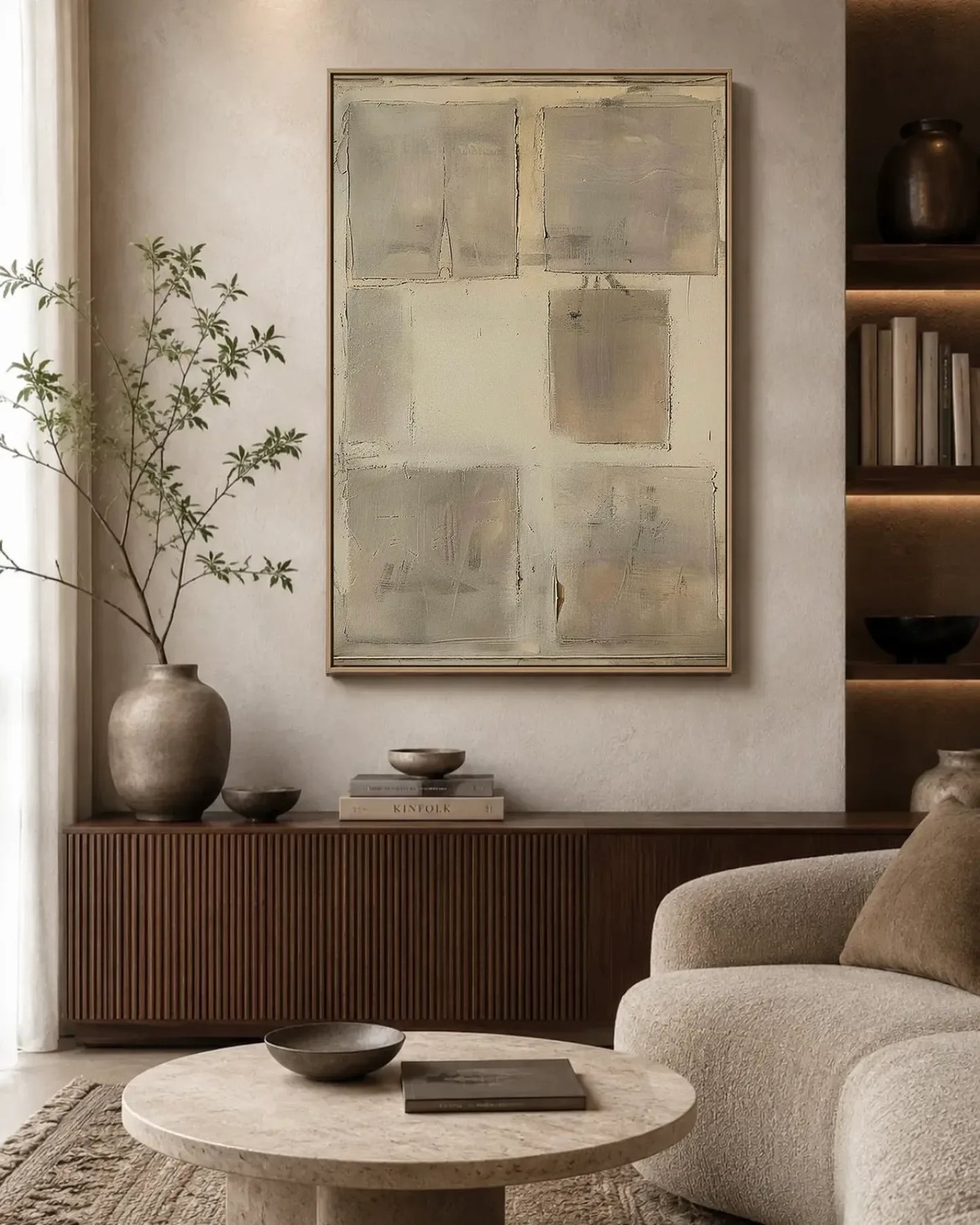 Natural Tone Wabi Sabi Wall Art No.071