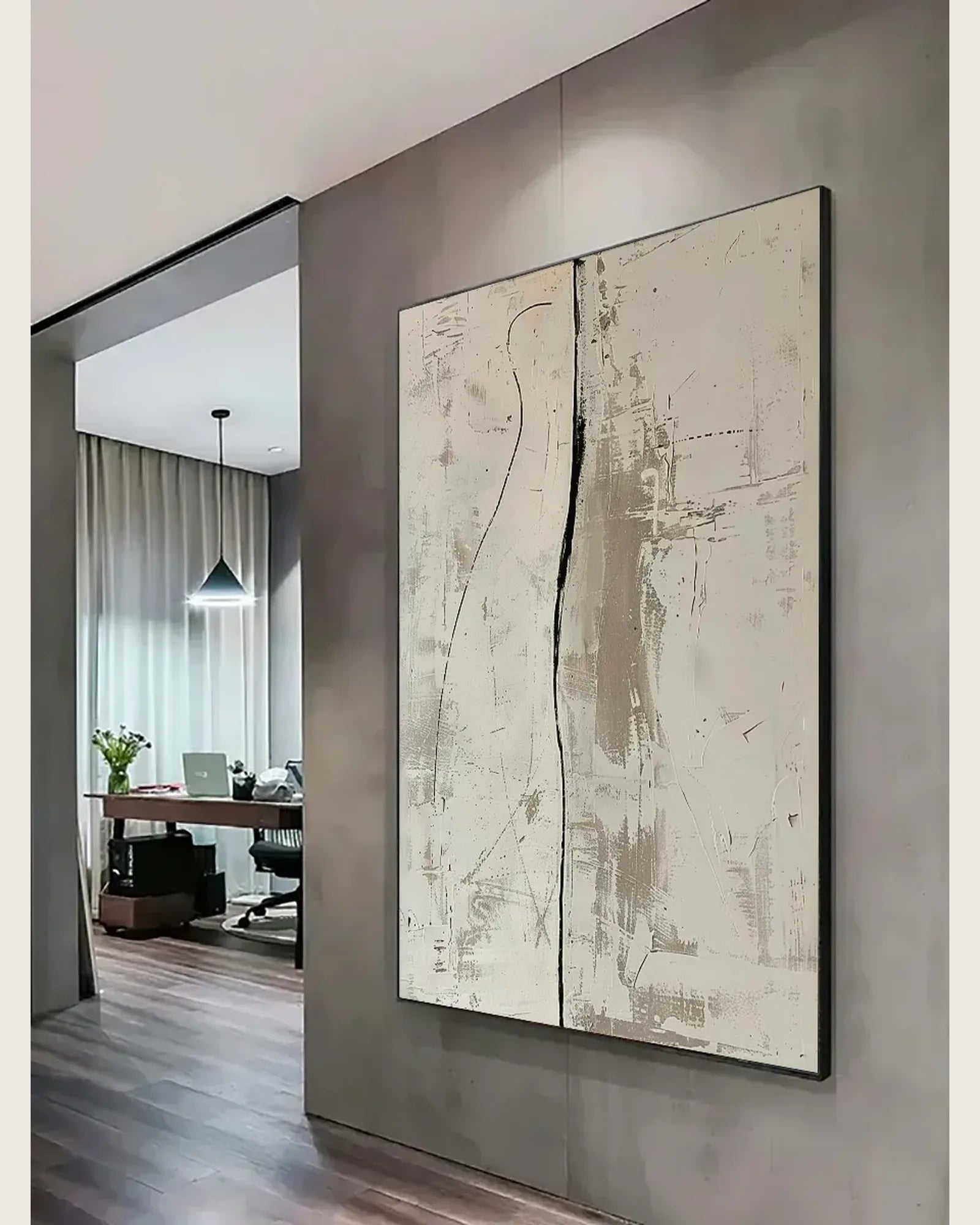 Neutral Minimalist Canvas Art No.047