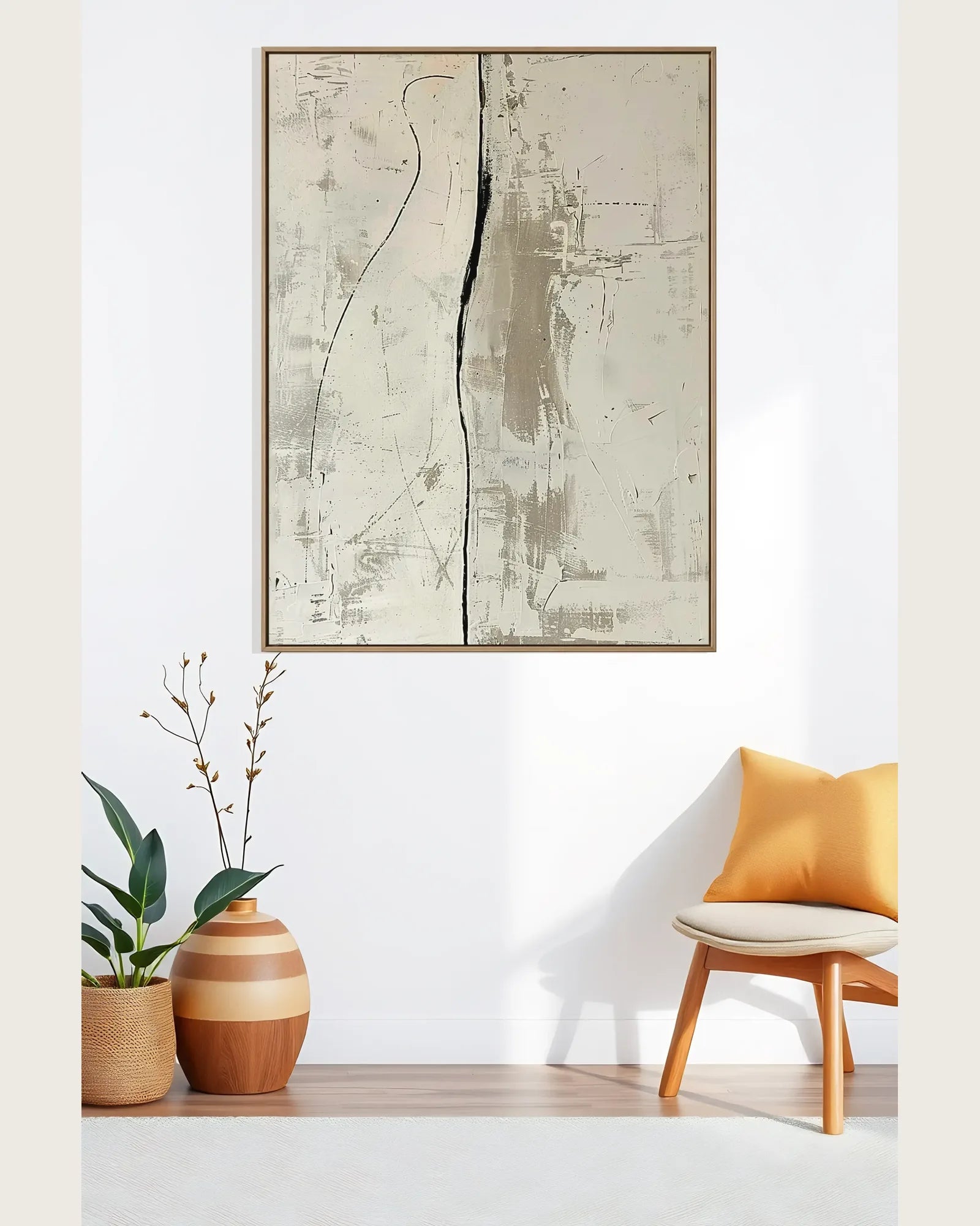 Neutral Minimalist Canvas Art No.047