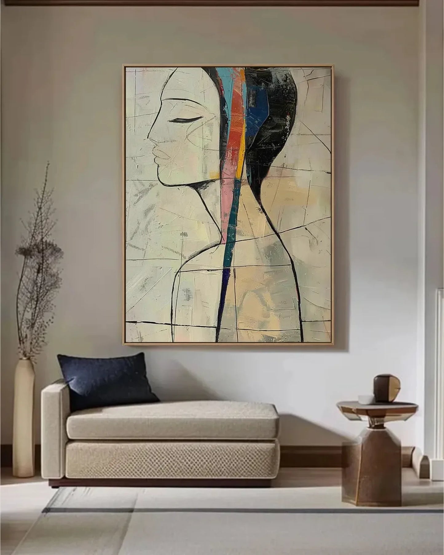Neutral Minimalist Canvas Painting No.050