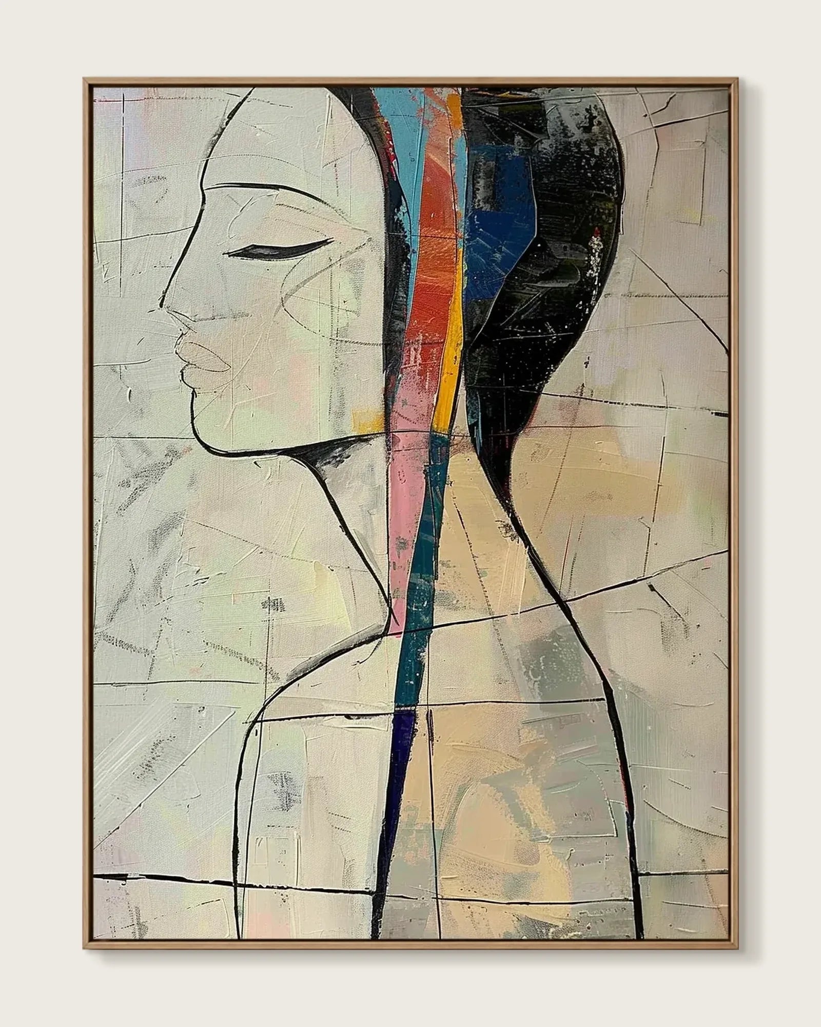 Neutral Minimalist Canvas Painting No.050