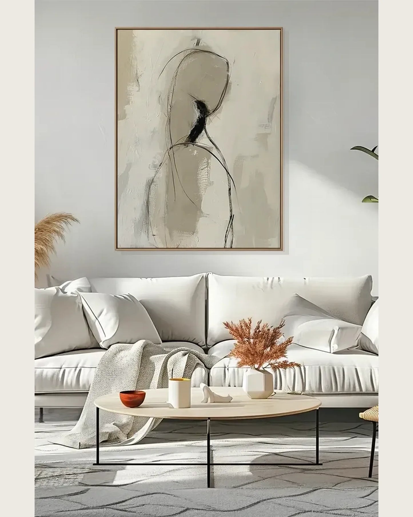 Neutral Wabi Sabi Canvas Art No.022