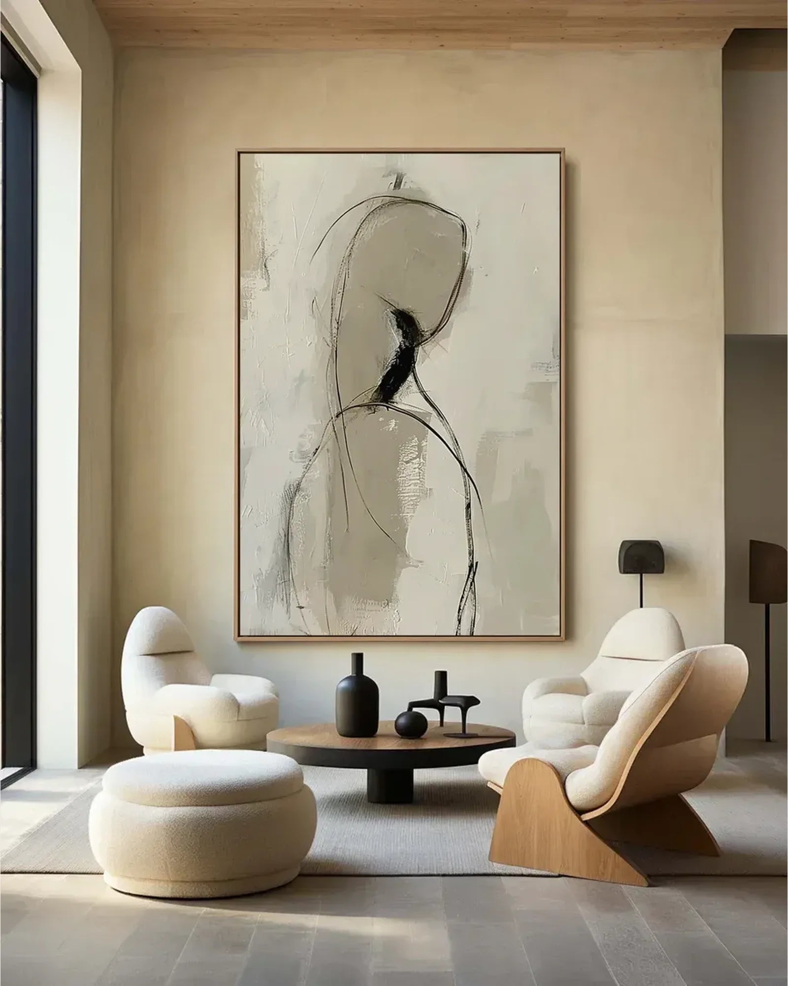 Neutral Wabi Sabi Canvas Art No.022