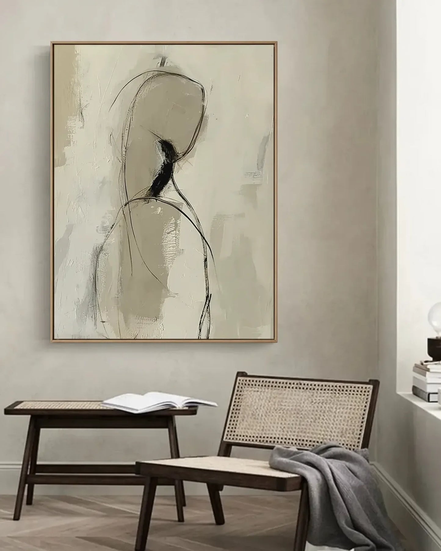 Neutral Wabi Sabi Canvas Art No.022