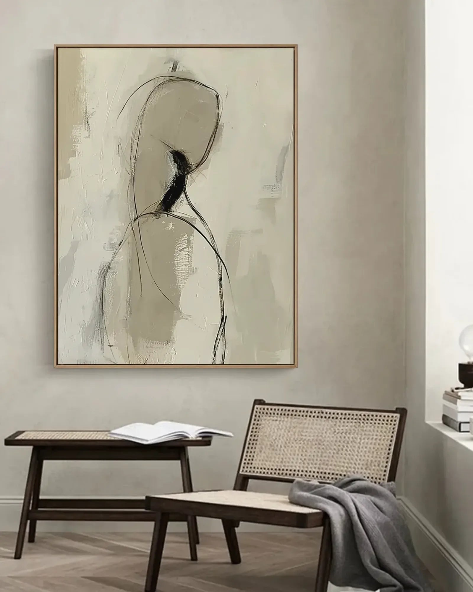 Neutral Wabi Sabi Canvas Art No.022