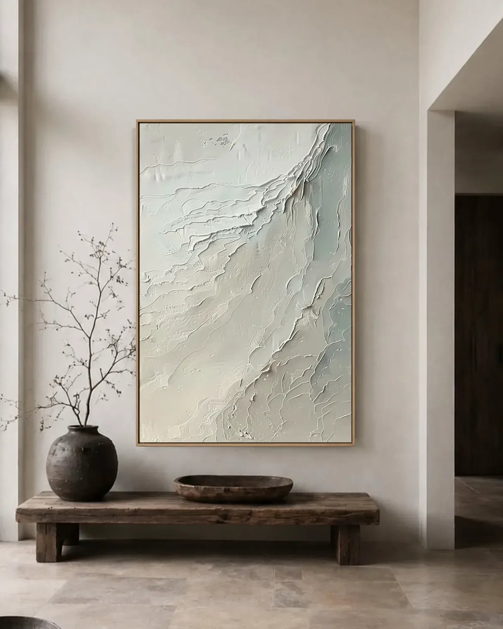 Neutral Wabi Sabi Canvas Painting No.025