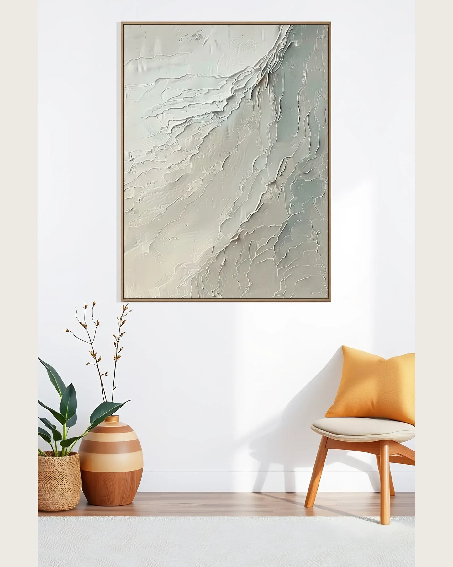 Neutral Wabi Sabi Canvas Painting No.025