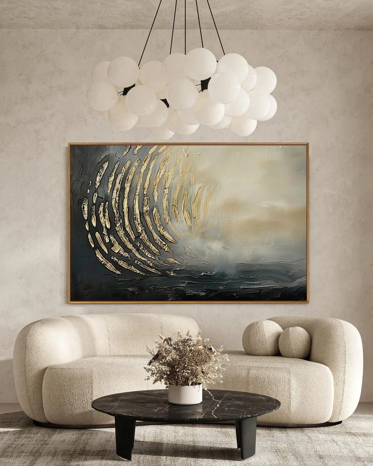 Oversized Abstract Wabi Sabi Canvas Art No.160