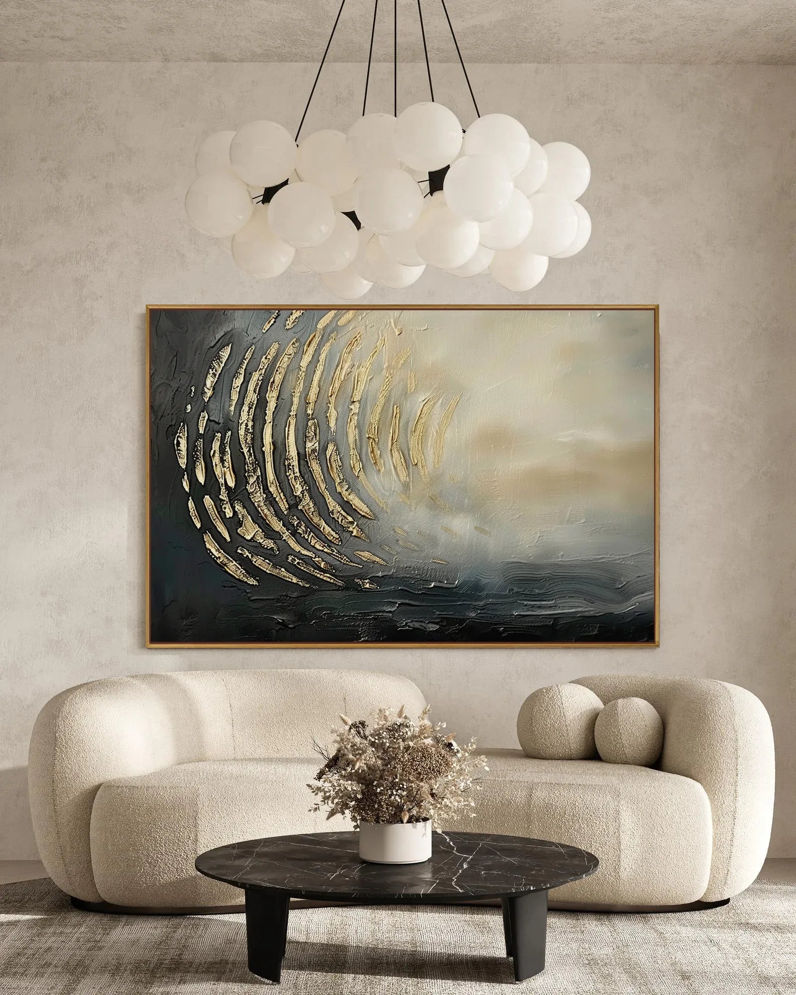 Oversized Abstract Wabi Sabi Canvas Art No.160